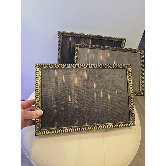 Ashland Lot 3 Midnight moon Framed Halloween Spooky Candles DECOR Haunted NEW - Picture 2 of 8